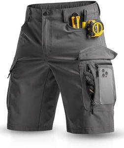 Moosehill Men's Hiking Cargo Shorts with 7 Pockets Quick Dry for Casual Work Tactical Fishing Camping Summer Stretch Waterproof(Grey Shorts,42)