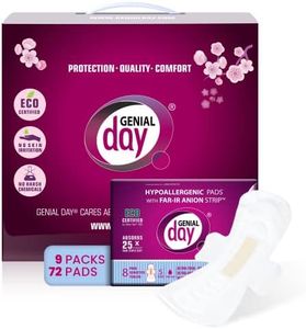 Hypoallergenic Heavy Flow Pads with FAR-IR Anion Strip, Super Absorbent, Breathable, Vegan and Eco-Certified, Ultra Thin with Wings, Count 72 (Heavy)