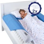 2-Pack Inflatable Bed Rails for Toddlers - Secure Travel Bed Bumpers - Bed Guard for Kids - Blow up Bed Rails for Twin, Full, Queen, King Size Beds