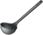 Zyliss Medium Ladle, Sustainable Wheat Straw/Nylon, Soup Ladle for Cooking Utensil and Serving Head with Heat Resistant Silicone, Dishwasher Safe Beluga Grey, 28cm x 5.5cm