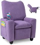 Costzon Kids Recliner Chair with Cup Holder, Toddler Adjustable Lounge Chair w/Footrest for Boys Girls Room, Ergonomic Baby Child Furniture Sofa for Age 3+ Gifts, Kids Mini Recliner up to 150 lbs