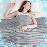 Ailemei Direct Cooling Throw Blanket for Hot Sleepers,Double Sided Cold Effect, Lightweight Breathable Summer Blanket, Throw Blankets for Couch, Transfer Heat to Keep Body Cool Night Sweats,50"x70"