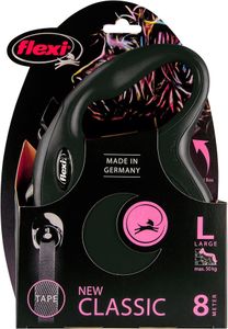 Flexi L Retractable Dog Leash, 8m – Black