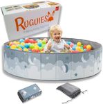 RUGUIES-Ball Pit for Baby- Baby Ball Pit- Kids' Ball Pits- Portable and Folding Ball Pool- Big Toddler Ball Pit- For indoor and Outdoor- Waterproof 48x12"/120x30cm (Balls not included) (SKY)