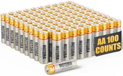 1.5V AA Batteries 100 Pack 1920mAh Alkaline Double A Batteries 10 Year Shelf Life AA Battery Long Lasting Power Batteries AA for Alarm Clocks, Remotes, Toys & Electronic Devices (Non-Rechargeable)