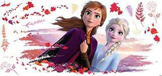 RoomMates Disney Frozen 2 Elsa And Anna Giant Peel And Stick Wall Decals,purple, orange, red,92,71 cm x 43,82 cm