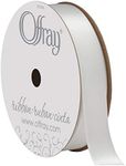 Offray Single Face Satin White 3 18Ft