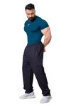 FUAARK Men's Half Sleeve Compression T-Shirt - Athletic Base Layer for Fitness (Medium, Teal)