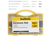 Top Quality Nail Assortment Kit - Over a 1000 Multipurpose Hardware Nails - 11 Different Sizes - Non Bendable & Sturdy - Compact Organized Box (Over a 1000 Nails)