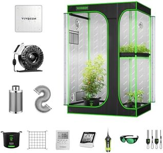 VIVOSUN GIY 4x3 Grow Tent Complete System, 2-in-1 4x3 ft. Grow Tent Kit Complete with VS1000 Led Grow Light, 4 Inch 203 CFM Inline Fan, Carbon Filter, 8 ft. Ducting Combo
