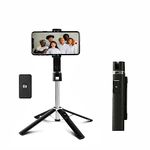 Selfie Stick with Tripod, Universal Extendable Selfie Pole with Remote Control 360° Rotation for iPhone, Samsung, Huawei and Xiaomi Phones, Phone Holder for Video Recording, Vlogging, Live Streaming