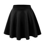 Gum & Berries Girls Skater Skirt Flared High Waisted Flippy Stretch Mini Tutu Black School Skirts 11-12 Years