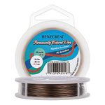 BENECREAT 24Gauge(0.5mm) Tarnish Resistant Antique Bronze Wire Jewellery Making Copper Wire, 30M/33Yard