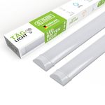 TAG LICHT 5ft LED Batten Office Light – 5ft 50W (Pack of 2) LED Light – 150cm 6500K Cool White LED Strip Light A+ Energy Class – Easy and Quick Installation – Simple LED Ceiling Lights