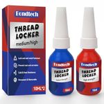 Thread Lock Blue and Red, Threadlocker Medium and High Strength, Gap Filling, Lock & Seal Nuts, Bolts, Fasteners and Metals, Stable and Anti-Rust (10mlx2) (UK10ML-B01)