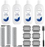 Nukisa Compatible with 4pcs Tineco Cleaning Solution and Floor ONE S5/Floor One S5 Pro Wet and Dry Cordless Vacuum Cleaner，The Set Includes Three Roller Brushes and Six Filters
