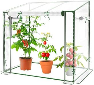 Mini Greenhouse, 47.2”(L) x31.5”(W) x47.2”(H) Greenhouses for Outdoors and Indoor, Durable Green House Kit with Window, Thicken PE Cover, Clear Mini Portable Garden Plant Green House