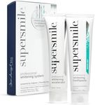 Supersmile Fluoride-Free Whitening System – 3.4 oz Professional Grade Whitening Toothpaste & 3.6 oz Accelerator – Whitens up to 6 Shades & Strengthens Enamel