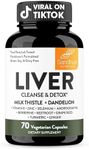 Sandhu's Liver Renew Cleanse Detox, Repair & Support |70 Capsules| 1 Month+ Supply (Pack of 1)| Herbal Supplement for Liver Health| Milk Thistle Dandelion Root with 9 Minerals