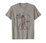 Vitruvian man, musician electric guitar rock music Da Vinci T-Shirt