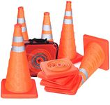 5pcs Collapsible Traffic Cones 18inch Road Parking Cones Safety Construction Cones Warning Emergency