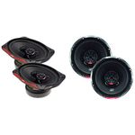 VIBE Audio Slick 6” x 9” Triaxial speaker - 160/480 W (RMS/MAX), Black & VIBE Slick 6.5” inch Coaxial speaker - 80/240 W, Black