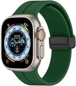 For Apple Watch Band 41mm 40mm 38mm Women Men, iWatch Bands Silicone Magnetic Bracelet Wristband Sport Band for Apple Watch Series 9 8 7 Series SE 2nd Generation SE 6 5 4 3 2 1 Strap, Olive Green