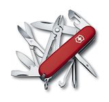 Victorinox Deluxe Tinker Swiss Army Knife, Medium, Multi Tool, 17 Functions, Screwdriver, Scissors, Red