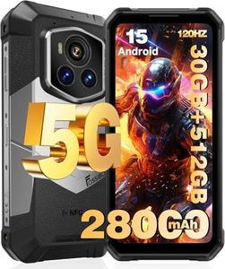 FOSSIBOT F107 Pro Rugged Phone Unlocked 5G Android 15, 30GB+512GB/2TB Rugged Smartphone, 6.95''FHD+ 120Hz Display 200MP, 28000mAh Battery Waterproof Cell Phones, IP68/IP69K/WiFi6/NFC