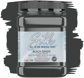 Dixie Belle Paint Company Silk All In One Mineral Paint - Black Sands ( 32oz | 946mL ) - Built in Primer, Built in Topcoat - Chalk Paint for Furniture, Cabinet, Wood, Metal, and Home Decor, DIY