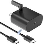 for Samsung Charger, Super Samsung Fast Charger USB-C Plug and 6 Feet Cable, Wall Samsung Phone Charger for Samsung Galaxy S24Ultra/S24/S24+ S23 S22 S21 A05S A05 A14 A25 A35 A56 A15 A55 A40 A12 S10E