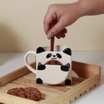 Craftribal Cute Panda Ceramic Mug with Cookie Pocket for Tea, Coffee, Milk, Beverage Lover, Gifting, Girls, Boys, Kids, Friends, Anniversary, Birthday & Loved Ones Capacity (250 ml)