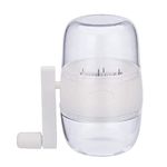 Manual Nut Grinder, Portable Nut Chopper Hand Crank for All Nuts Walnut Pecans, Food Chopper Garlic Cutter Hand Held Food Shredder Cutter Mincer Blender Kitchen Tool(White)