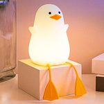 Lampeez Baby Night Light, Cute Silicone Duck Lamp for Kids, Soft Silicone Kids Nursery Nightlight USB Rechargeable LED Touch Lamp Kids Bedroom Decor as Xmas Holiday Birthday Gifts for Boys Girls