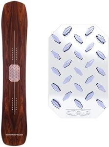 Stompgrip Premium Snowboard Stomp Pad | Diamond Plate | Old School Collection | 3D Design | Clear