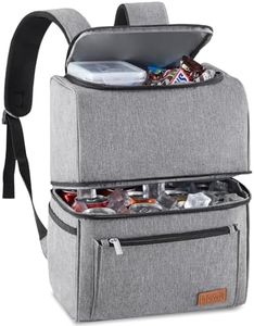 Lifewit Sac a Dos Isotherme 21L(30 Cannettes), Grand Sac à Dos Isotherme Repas Adulte, Glaciere Souple Étanche à Deux Étages Portable, pour Pique-Nique/Plage/Barbecue/Camping, Gris