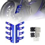 MIKANIX Motorcycle Fork ABS Shocker Protection Mount Front Mudguard Side Protection Anti-Fall Slider Universal for All Bikes (Blue)