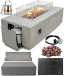 AMS Fireplace Genuine Concrete Rect