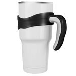 30 oz Tumbler Handle, Anti Slip Travel Mug Grip Cup Holder for Stainless Steel Tumblers, Suitable for Trail, Sic, Yeti, Ozark and More 30 Ounce Tumbler Mugs (Black)