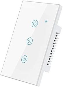 Athom 240V AU Standard Dual Mode WiFi Smart Wall Light Switch for Apple Homekit, No Neutral and Neutral Needed Dual Mode,220-240V,Siri Voice Control (3 Gangs)