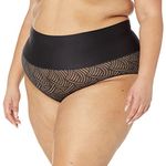 Maidenform Women's Tame Your Tummy Shaping Lace Brief with Cool Comfort DM0051, Black Swing Lace, X-Large