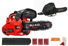 BU-KO 26 cc Lightweight 3.5kg - Top Handled Petrol Chainsaw | 3 Chains and 10" Bar Included | Cover Bag and Full Safety Gear