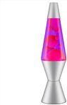 Lava Lite 2121-4002 Classic 14-1/2-Inch 20-Ounce Silver-Based Lava Lamp, Pink Wax/Purple Liquid