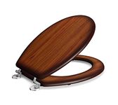 Adshank | Teakwood finish | Model : AI 2001-020-PBn | Commode/Toilet Seat Cover | Suitable/Adaptable to CASCADE design | including Seat fixing hardware.