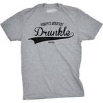 Crazy Dog T-Shirts Mens Worlds Greatest Druncle Funny Drunk Uncle Family Relationship T Shirt Grey L