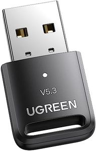 UGREEN Bluetooth Adapter for PC, 5.3 Bluetooth Dongle, Plug & Play for Windows 11/10/8.1, Bluetooth Transmitter & Receiver for Keyboard/Mouse/Headphone/Speakers/Printer