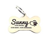 Street Soul Pet ID Personalized Stainless Steel Laser Engraved Tag for Pet Dog, Cat ID Customized Dog Tag (3 INCHES Bone)