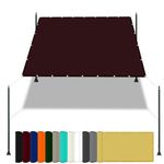 Patio Awnings 3.2 x 5 m(10.5 x 16.4ft) Waterproof Canopy Awnings 98% UV Block with Free Rope & Fixing Kit Pool Terrace Greenhouse Shade Cloth, Red Wine