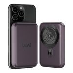 Boat EnergyShroom PB331 (Magsafe) 10000mAh Magnetic Wireless Powerbank, 15W Wireless & 22.5W Wired Charging for (iPhone 16, 15, 14, 13 & 12, Android & Other Qi Enabled Devices) (Purple)