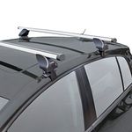 Roof bar set Twinny Load Aluminum A27 compatible with BMW-Mercedes several types (for cars without roof rail),Aluminium